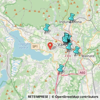 Mappa Via Renato Simoni, 21100 Varese VA, Italia (3.25333)