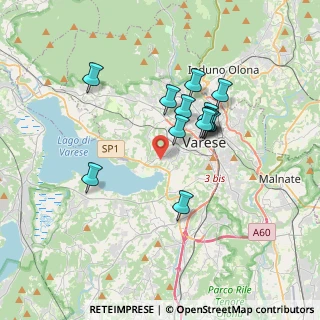 Mappa Via Campi D'Oro, 21100 Varese VA, Italia (2.96538)