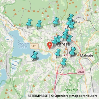 Mappa Via Campi D'Oro, 21100 Varese VA, Italia (3.56222)