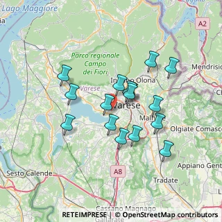 Mappa Via Campi D'Oro, 21100 Varese VA, Italia (5.91875)