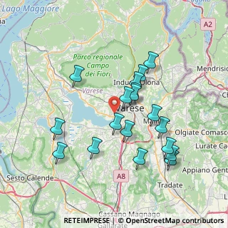 Mappa Via Campi D'Oro, 21100 Varese VA, Italia (6.87944)
