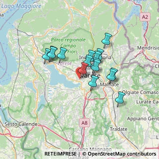 Mappa Via Campi D'Oro, 21100 Varese VA, Italia (5.2875)