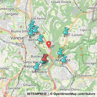 Mappa Via Molinazzo, 21100 Varese VA, Italia (1.72333)