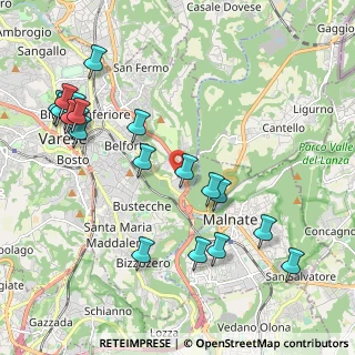 Mappa Via Molinazzo, 21100 Varese VA, Italia (2.377)
