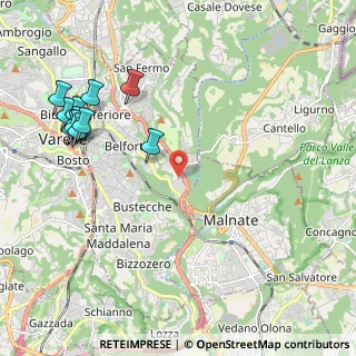 Mappa Via Molinazzo, 21100 Varese VA, Italia (2.55182)