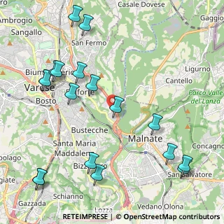 Mappa Via Molinazzo, 21100 Varese VA, Italia (2.64167)