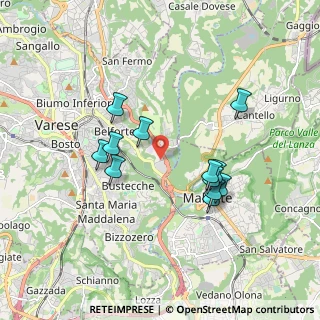 Mappa Via Molinazzo, 21100 Varese VA, Italia (1.62667)