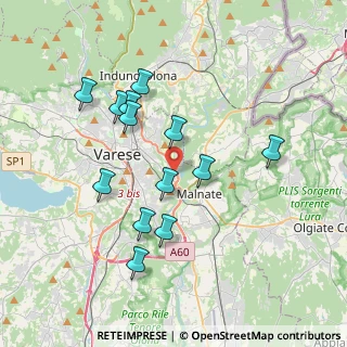 Mappa Via Molinazzo, 21100 Varese VA, Italia (3.50231)