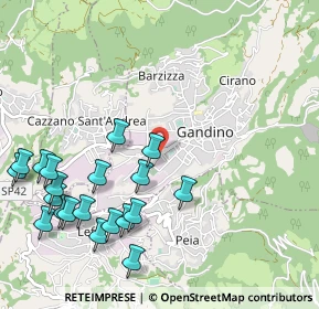 Mappa 24024 Cazzano Sant'Andrea BG, Italia (1.252)