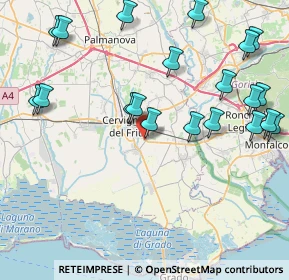 Mappa Via della Ferrovia Vecchia, 33052 Cervignano del Friuli UD, Italia (9.8055)