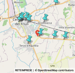 Mappa Via della Ferrovia Vecchia, 33052 Cervignano del Friuli UD, Italia (2.01091)