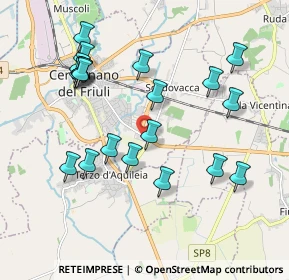 Mappa Via della Ferrovia Vecchia, 33052 Cervignano del Friuli UD, Italia (1.995)
