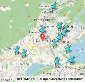 Mappa 22036 Erba CO, Italia (2.09583)