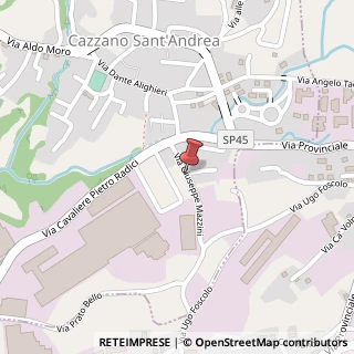 Mappa Via Giuseppe Mazzini,  15, 24024 Cazzano Sant'Andrea, Bergamo (Lombardia)