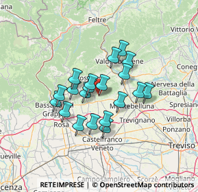 Mappa Via Pietro Bembo, 31011 Asolo TV, Italia (9.9865)