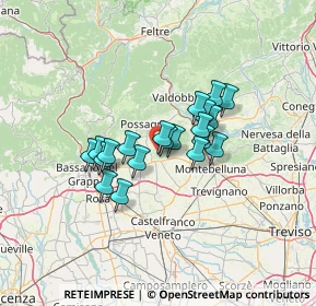 Mappa Via Pietro Bembo, 31011 Asolo TV, Italia (9.3145)