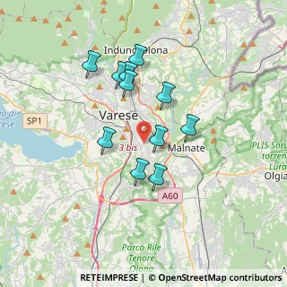 Mappa Via Cascina del Rosario, 21100 Varese VA, Italia (2.99)