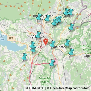 Mappa Via Cascina del Rosario, 21100 Varese VA, Italia (4.30059)