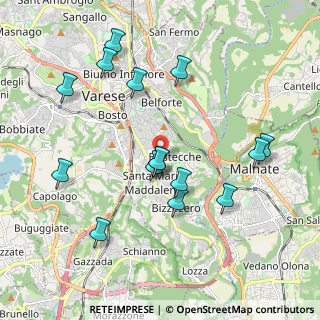 Mappa Via Cascina del Rosario, 21100 Varese VA, Italia (1.99467)