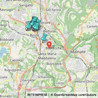 Mappa Via Cascina del Rosario, 21100 Varese VA, Italia (2.16125)