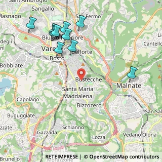 Mappa Via Cascina del Rosario, 21100 Varese VA, Italia (2.46455)