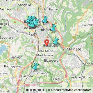 Mappa Via Cascina del Rosario, 21100 Varese VA, Italia (2.05182)