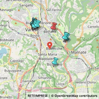 Mappa Via Cascina del Rosario, 21100 Varese VA, Italia (2.01412)