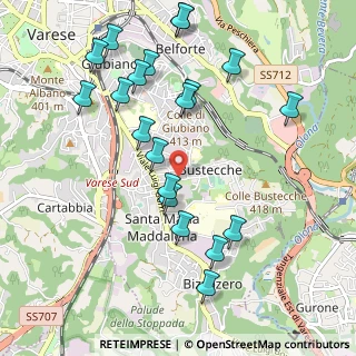 Mappa Via Cascina del Rosario, 21100 Varese VA, Italia (1.0985)