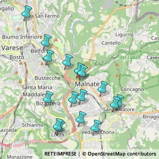 Mappa Via Zara, 21046 Malnate VA, Italia (2.11625)