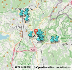 Mappa Via Zara, 21046 Malnate VA, Italia (2.97636)