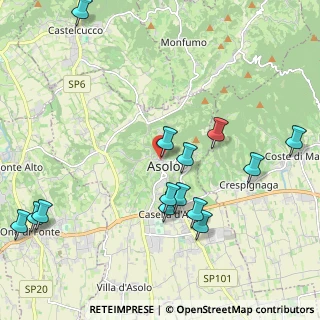 Mappa Via Regina Cornaro, 31011 Asolo TV, Italia (2.38857)