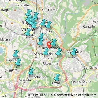 Mappa Via Osoppo, 21100 Varese VA, Italia (2.156)