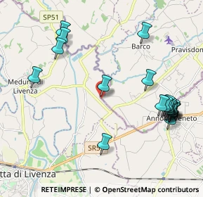 Mappa Via della Meduna, 33076 Pravisdomini PN, Italia (2.376)