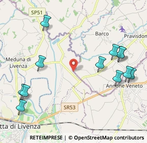 Mappa Via della Meduna, 33076 Pravisdomini PN, Italia (2.545)