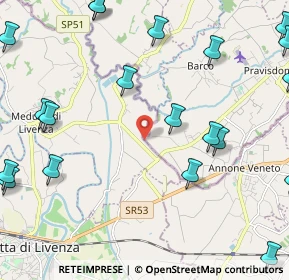 Mappa Via della Meduna, 33076 Pravisdomini PN, Italia (3.083)