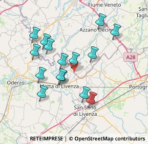 Mappa Via della Meduna, 33076 Pravisdomini PN, Italia (6.854)