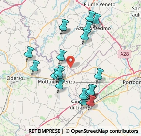 Mappa Via della Meduna, 33076 Pravisdomini PN, Italia (7.3835)