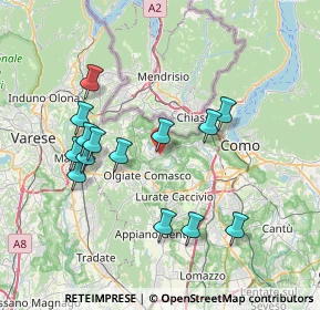 Mappa Via C. Battisti, 22020 Faloppio CO, Italia (7.28143)