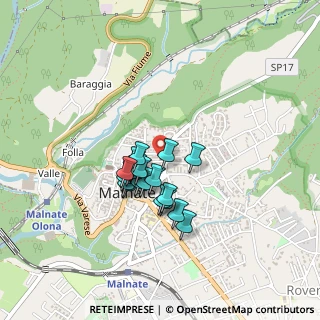 Mappa Via Amendola Giovanni, 21046 Malnate VA, Italia (0.305)