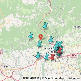Mappa Via Monte Campesana, 36061 Bassano del Grappa VI, Italia (7.93647)