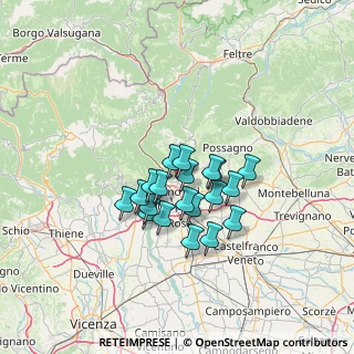 Mappa Via Meneghetti, 36060 Romano D'ezzelino VI, Italia (9.6865)