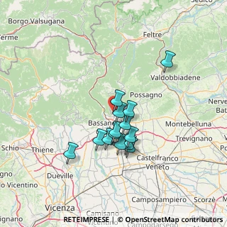 Mappa Via Meneghetti, 36060 Romano D'ezzelino VI, Italia (10.69357)