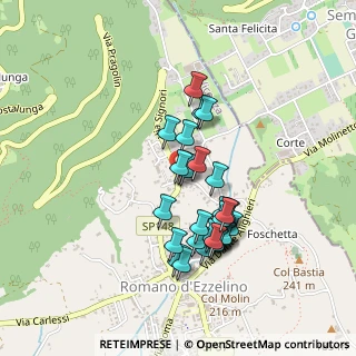 Mappa Via Meneghetti, 36060 Romano D'ezzelino VI, Italia (0.37667)
