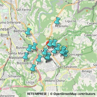 Mappa Via Macazzola, 21046 Malnate VA, Italia (1.41056)