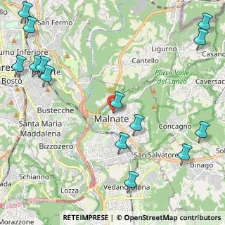 Mappa Via Macazzola, 21046 Malnate VA, Italia (3.09643)