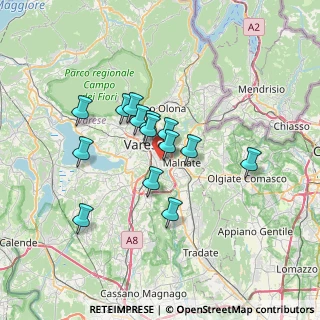 Mappa Via Riccardo Lombardi, 21100 Varese VA, Italia (5.36429)