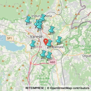 Mappa Via Riccardo Lombardi, 21100 Varese VA, Italia (3.01364)