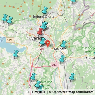 Mappa Via Riccardo Lombardi, 21100 Varese VA, Italia (5.809)