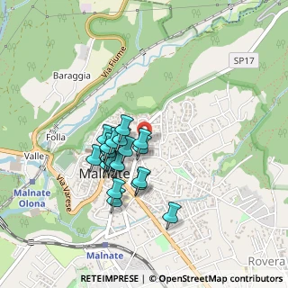 Mappa Via I Maggio, 21046 Malnate VA, Italia (0.3465)