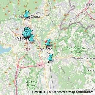 Mappa Via I Maggio, 21046 Malnate VA, Italia (3.96917)